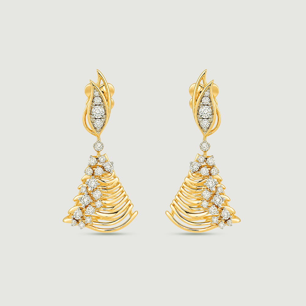 Radiant Flowing Diamond Jhumka,,hi-res image number null