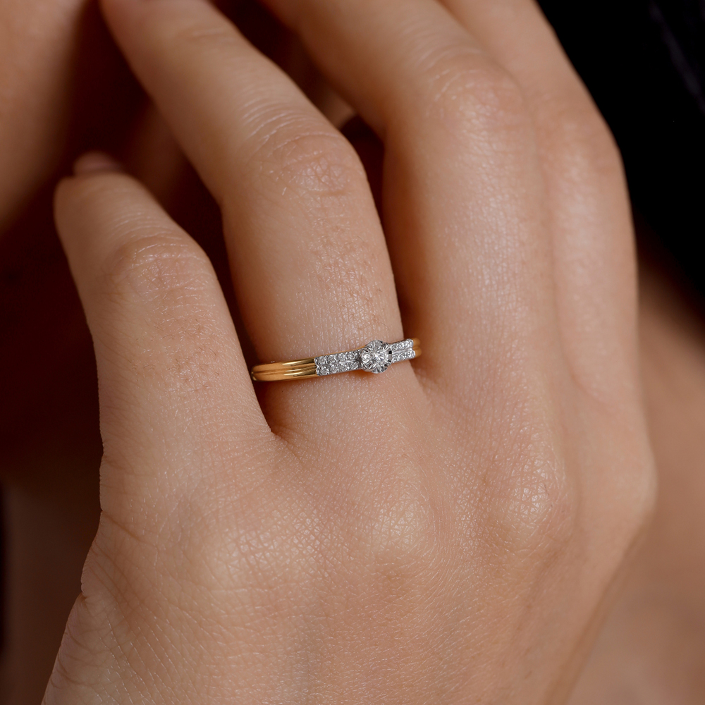 Graceful Layered Diamond Ring,,hi-res image number null