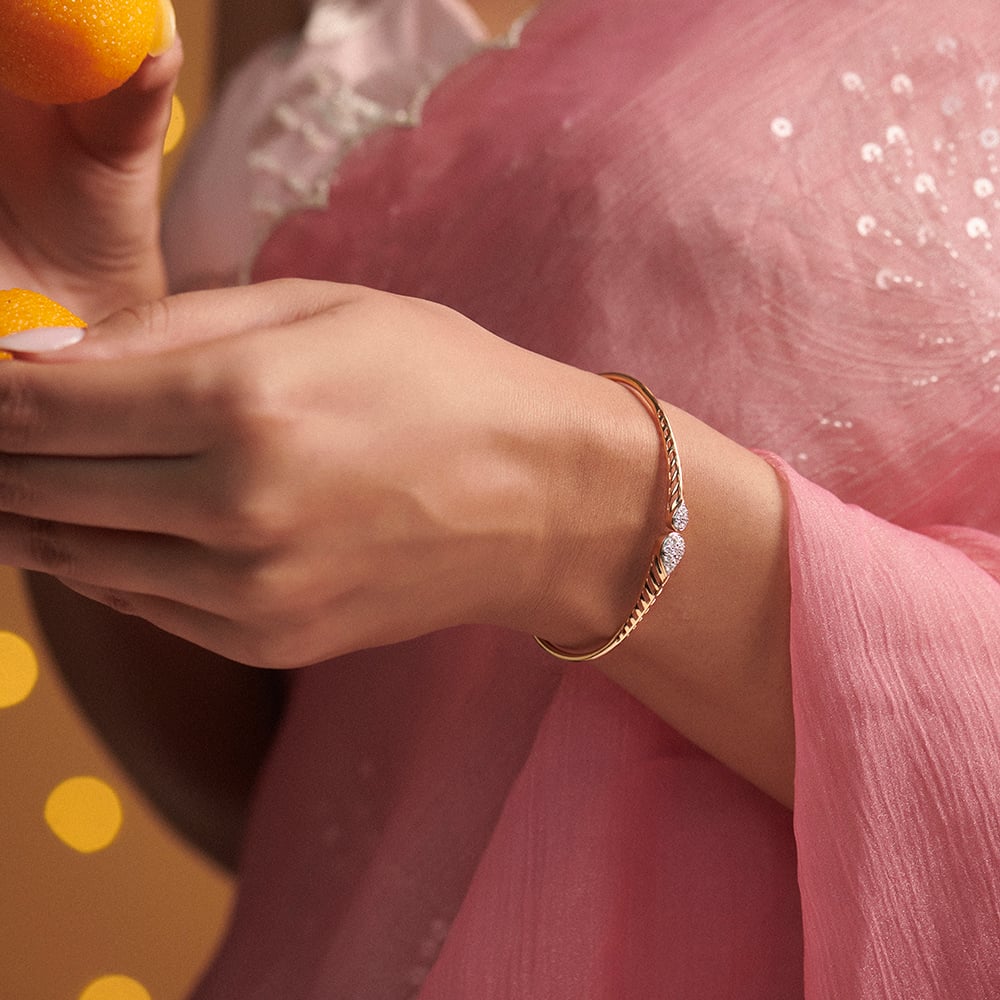 Elegant Diya Diamond Bangle,,hi-res image number null