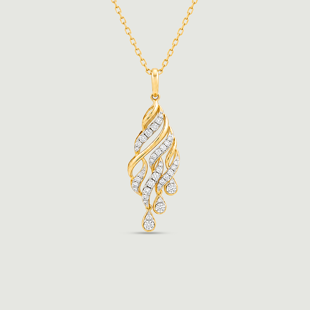 Luminous Rippling Diamond Pendant,,hi-res image number null