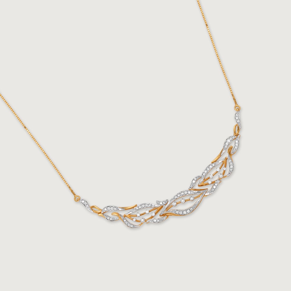 Rhythmic River 18 Kt Gold & Diamond Necklace,,hi-res image number null