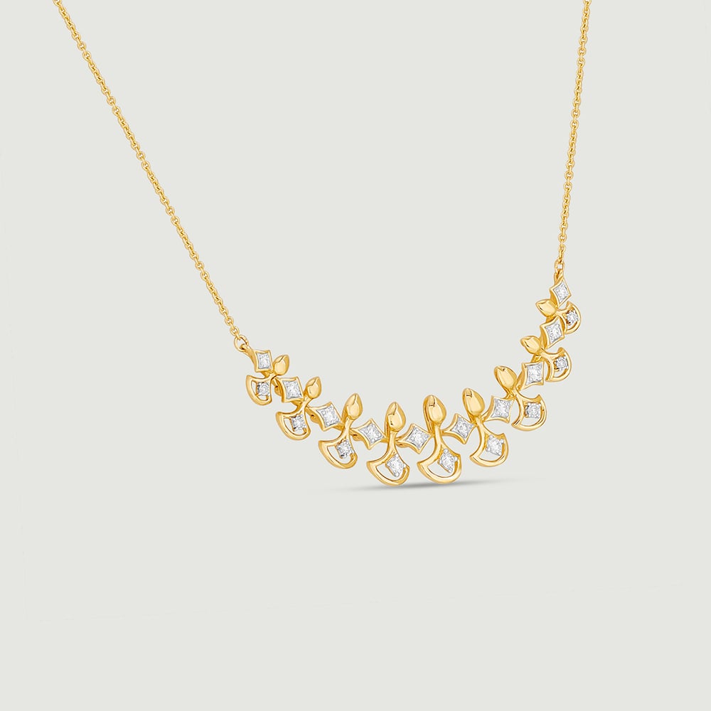 Luminous Scalloped Diamond Necklace,,hi-res image number null
