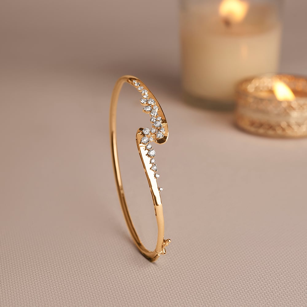 Fluid Shimmering Diamond Bangle,,hi-res image number null