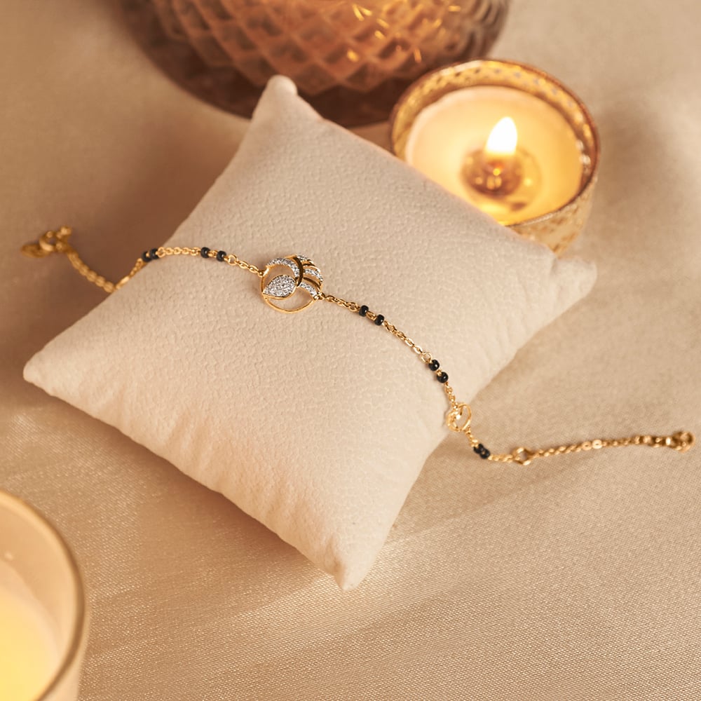 Auspicious Radiant Diamond Mangalsutra Bracelet,,hi-res image number null