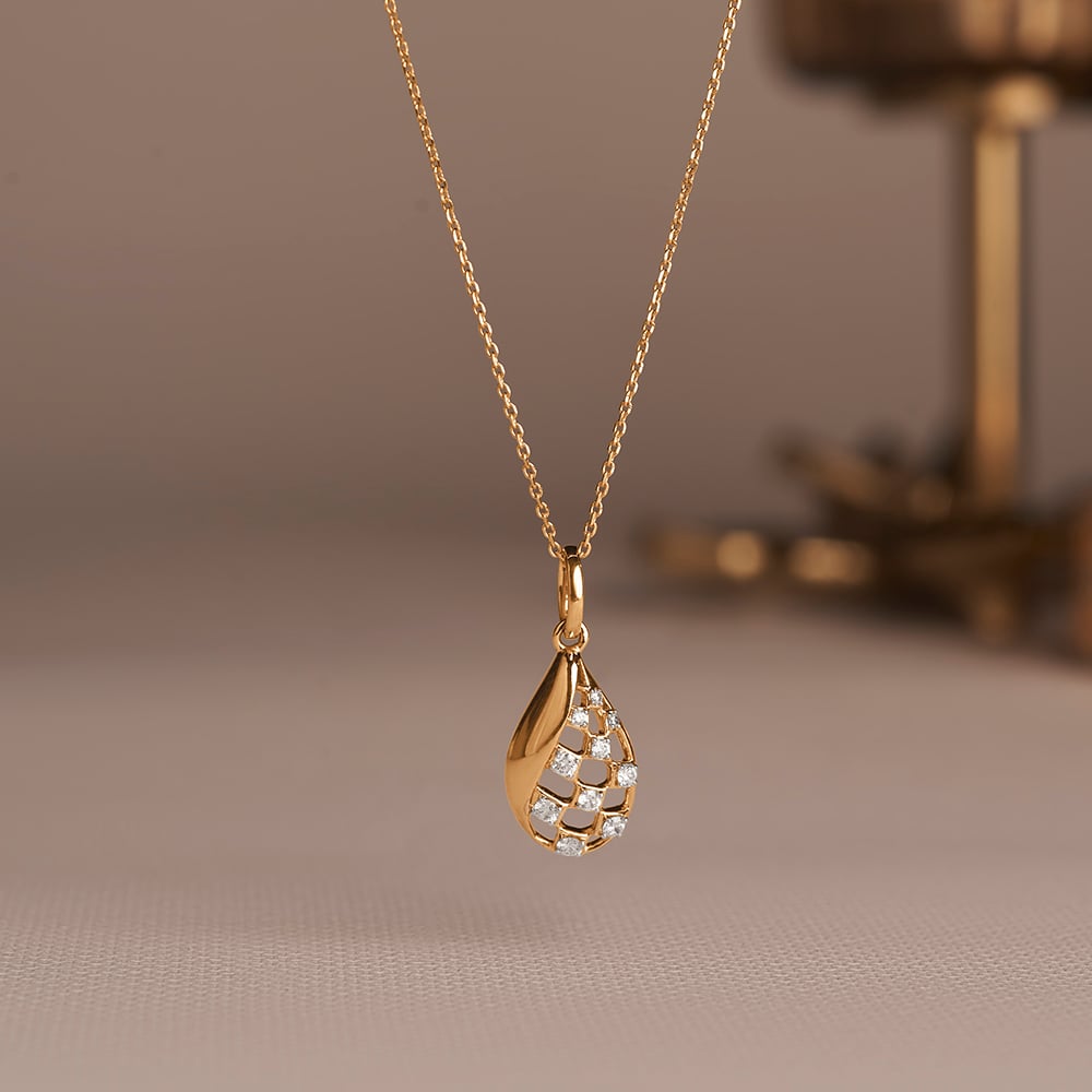 Luminous Checkered Diamond Pendant,,hi-res image number null