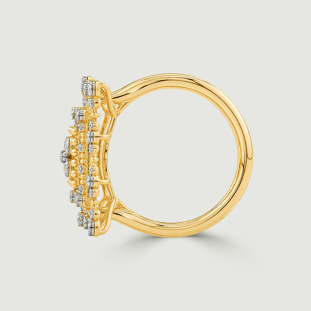 Architectural Mandala Diamond Ring,,hi-res image number null