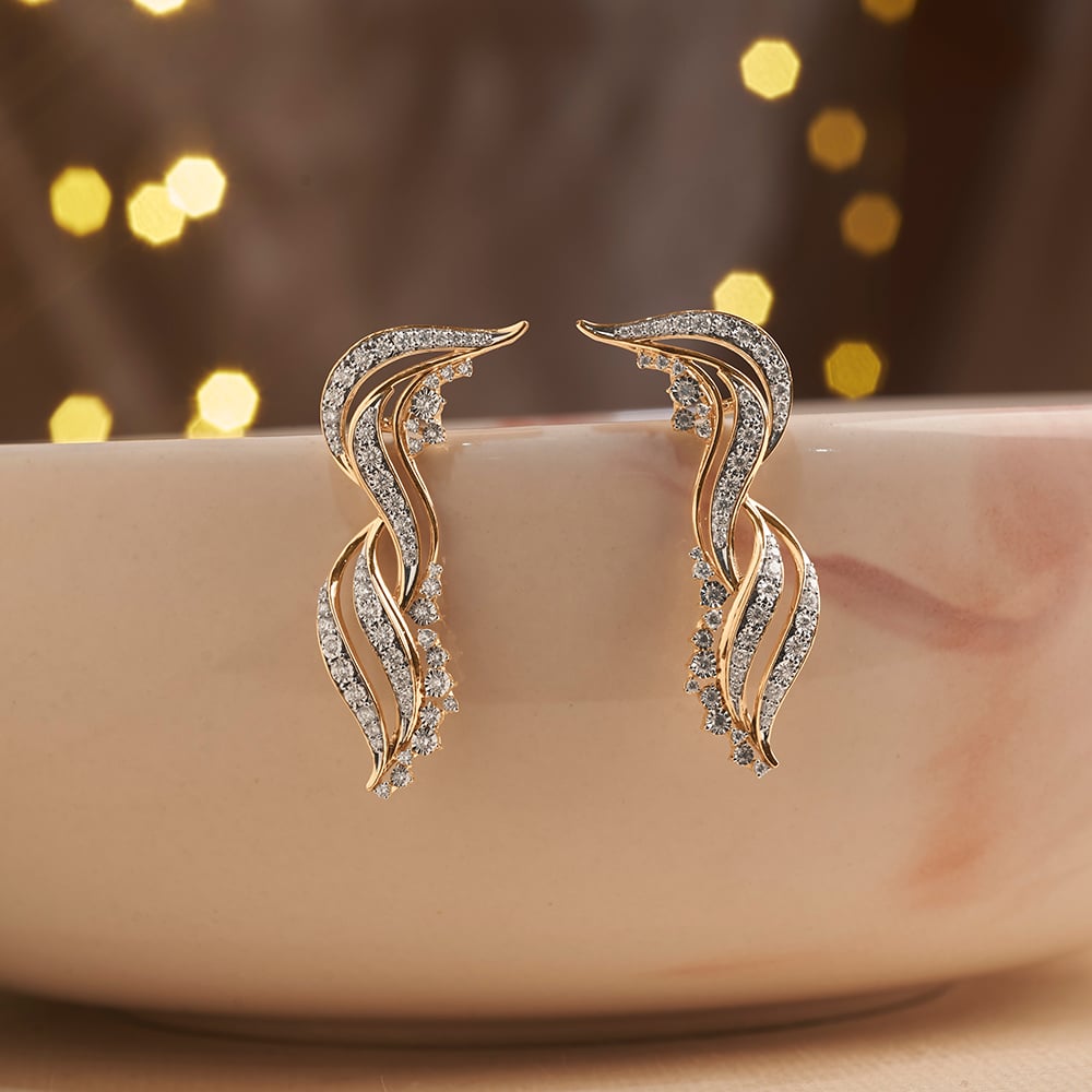 Sacred Lights Diamond Drop Earrings,,hi-res image number null