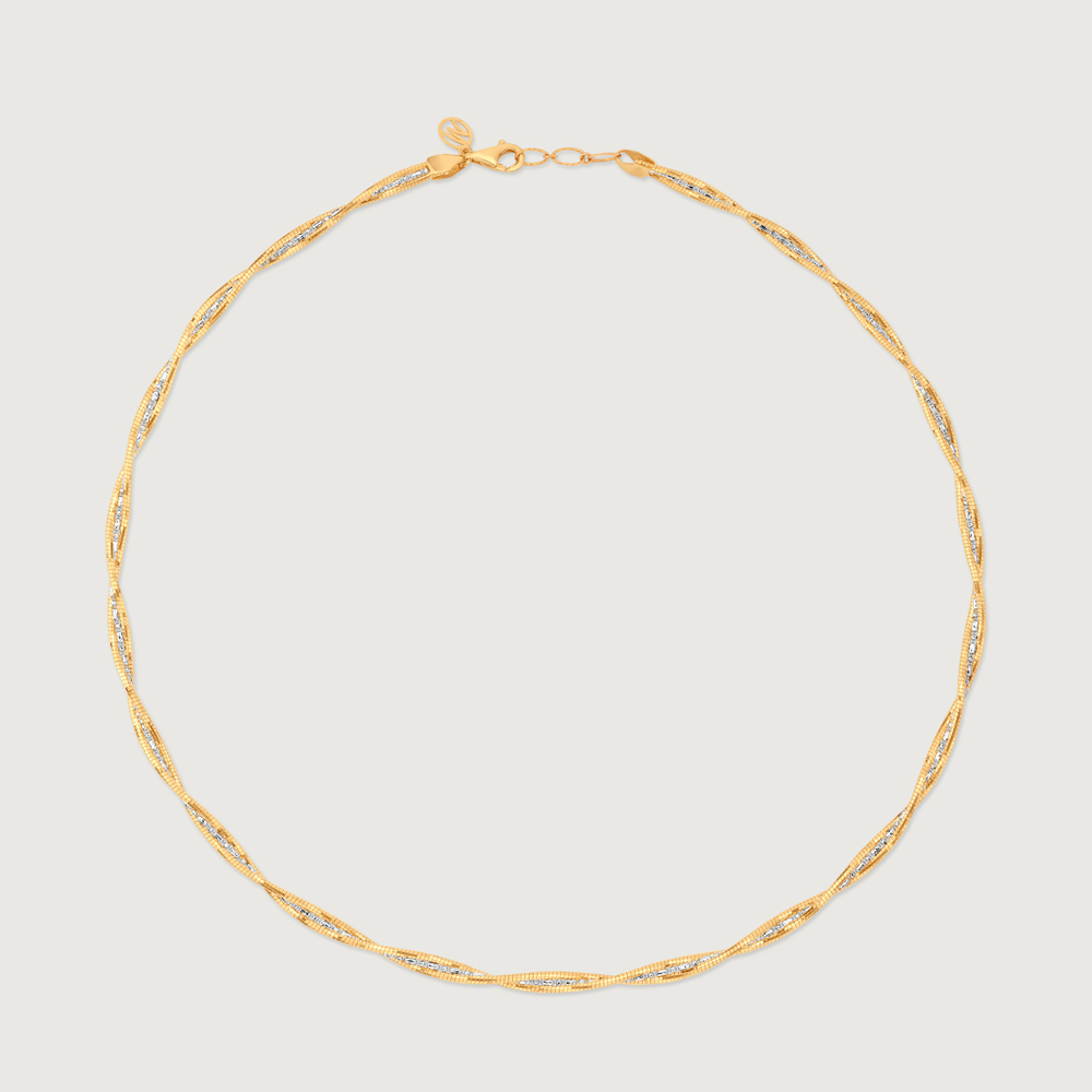Radiant Sculptural Omega Gold Chain,,hi-res image number null