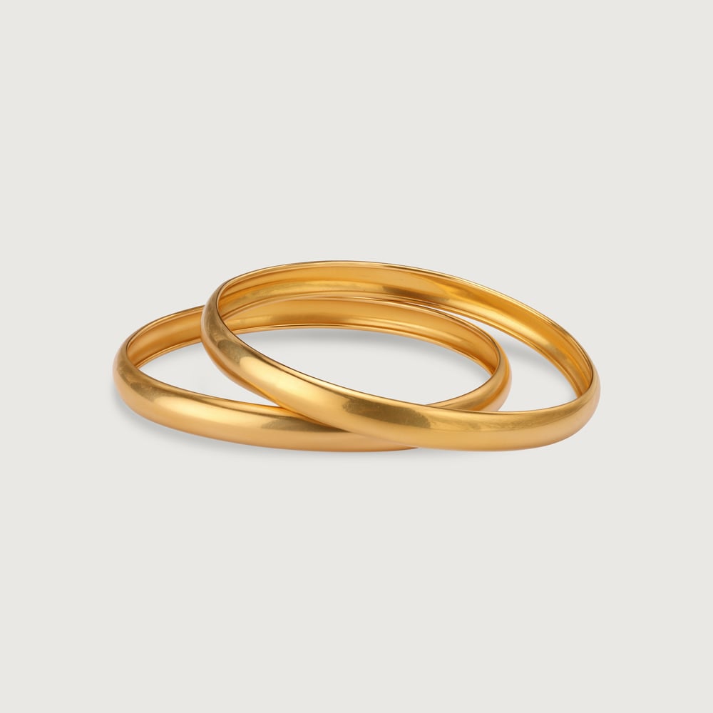 22KT Yellow Gold Sublime Minimal Bangles,,hi-res image number null