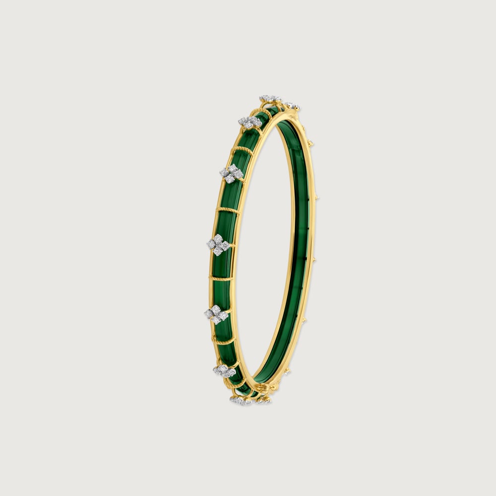 Charming Floral Diamond Bangle,,hi-res image number null