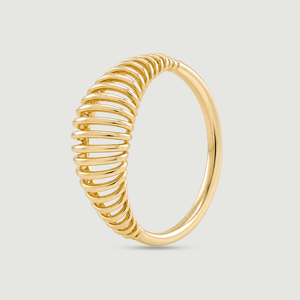 Sleek Linear Gold Ring,,hi-res image number null