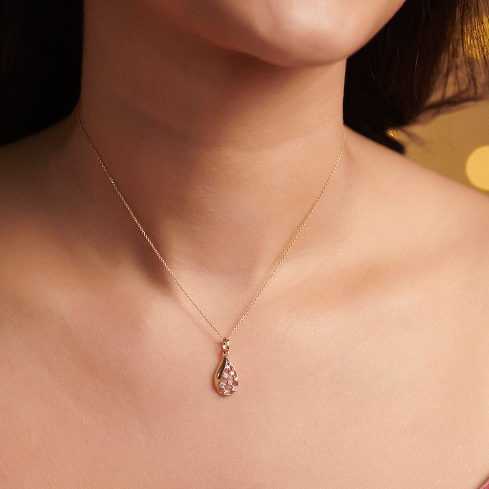 Luminous Checkered Diamond Pendant,,hi-res image number null