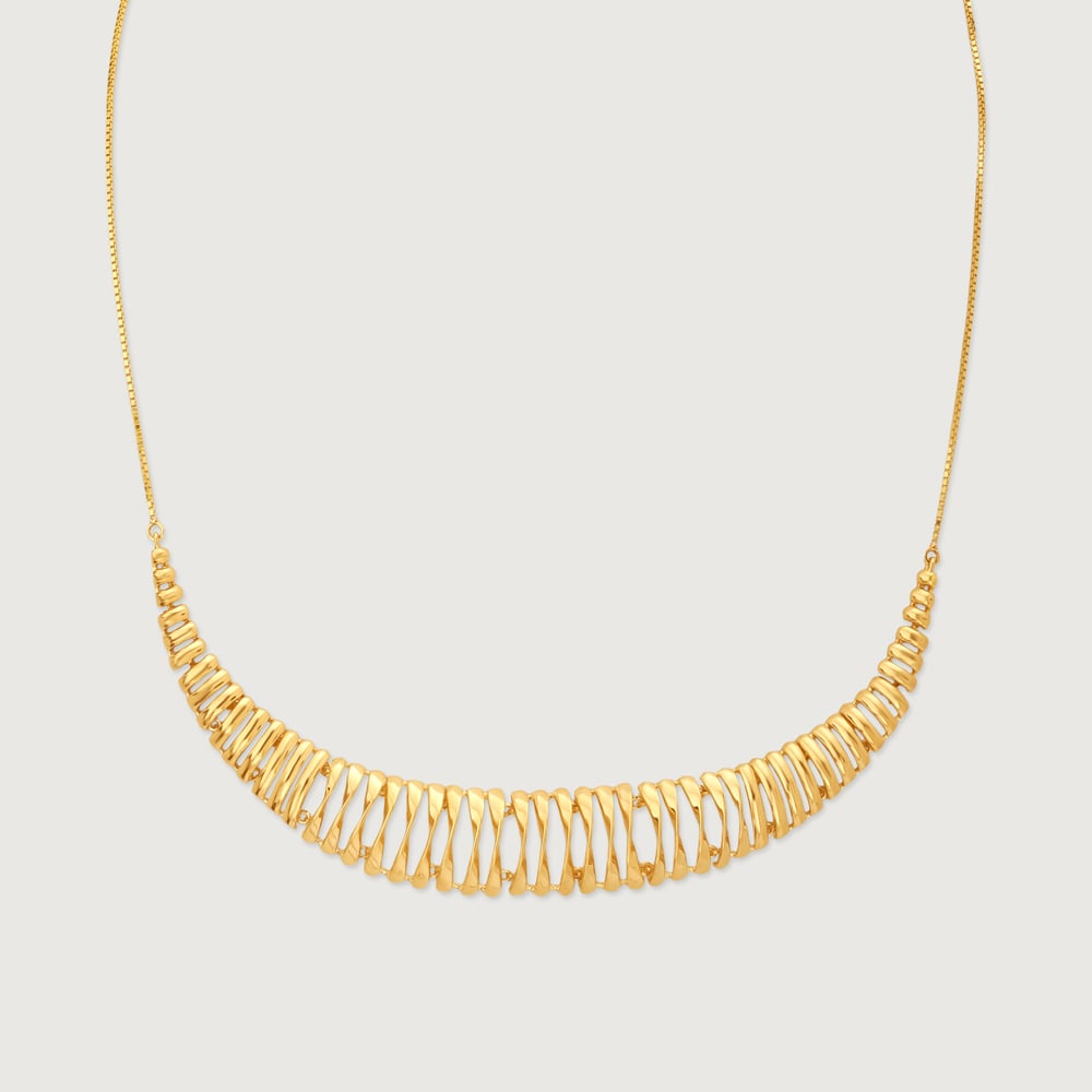 Sleek Radiant Gold Necklace,,hi-res image number null