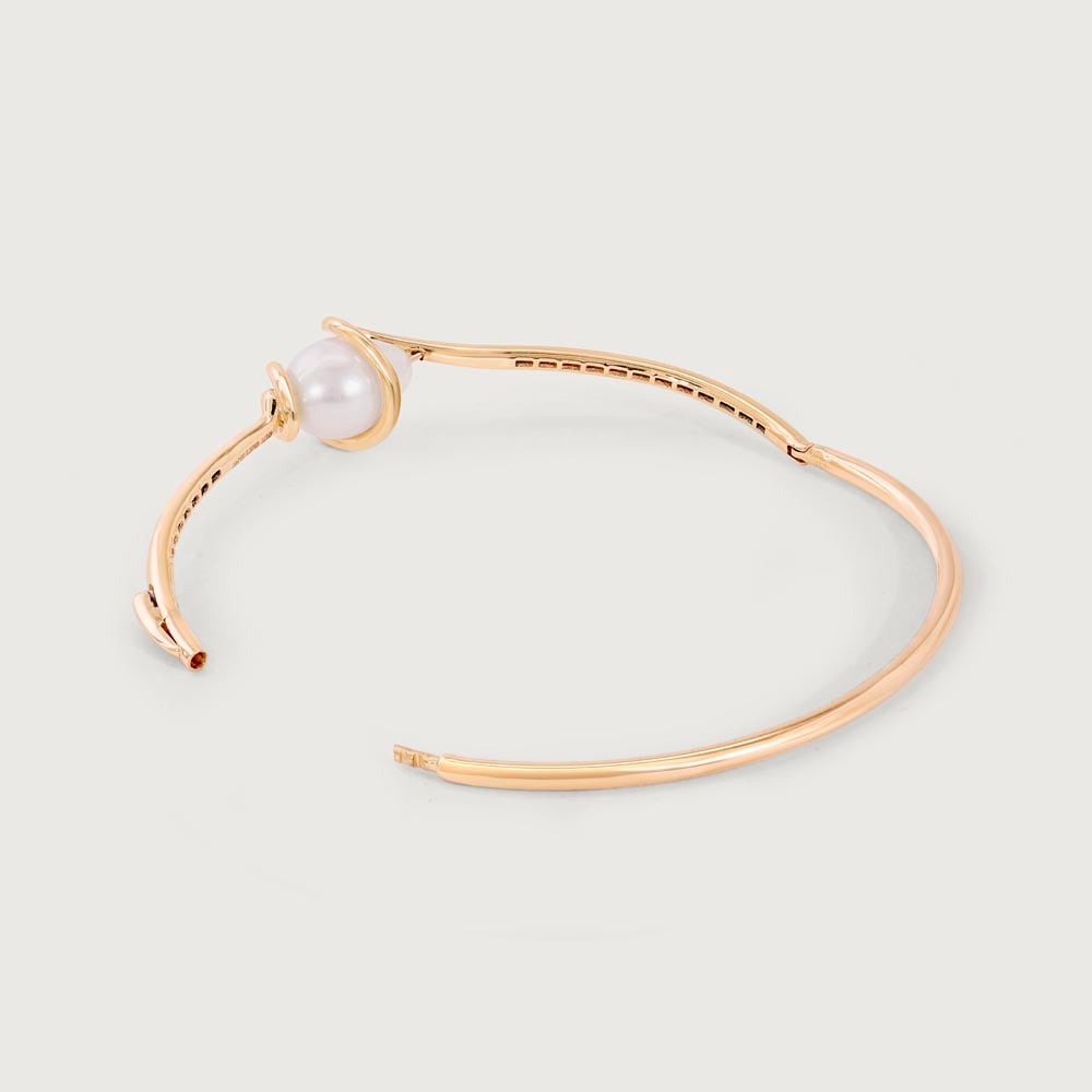 Modern Knot Pearl Bangle,,hi-res image number null