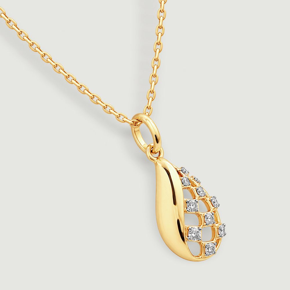 Luminous Checkered Diamond Pendant,,hi-res image number null