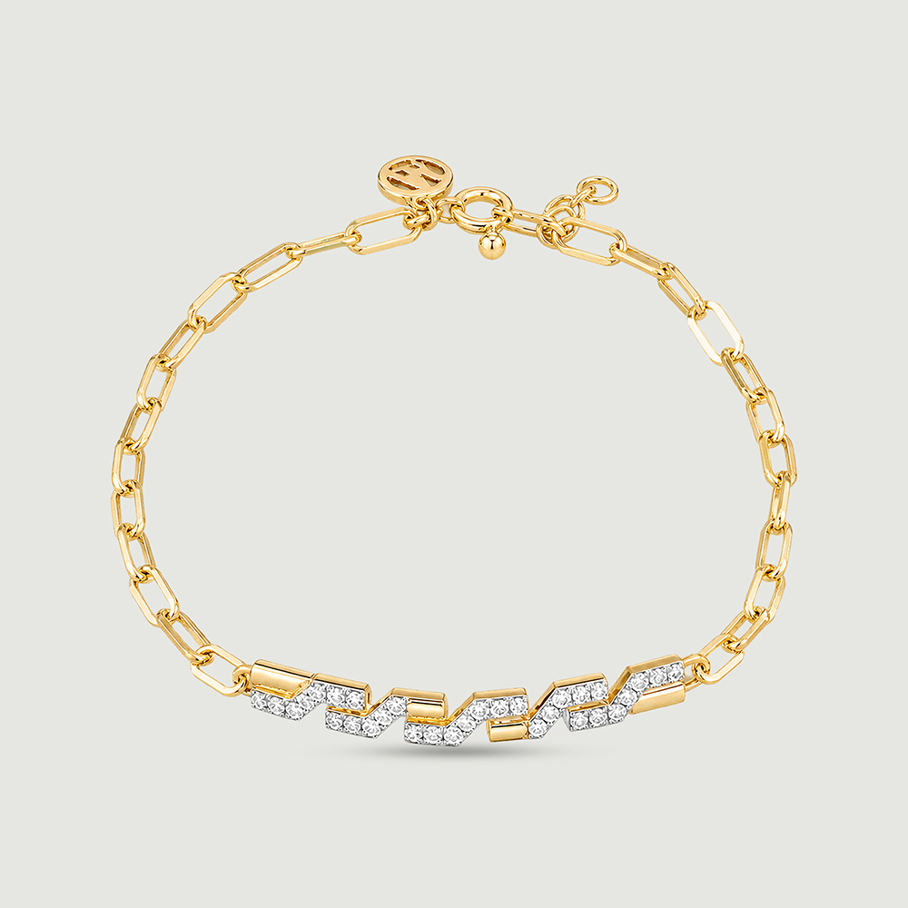 Dynamic Geometric Diamond Bracelet,,hi-res image number null