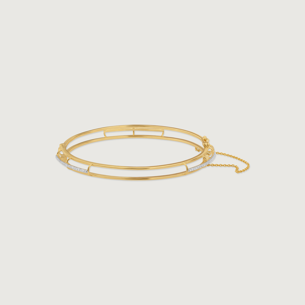 Sleek Linear Diamond Bangle,,hi-res image number null