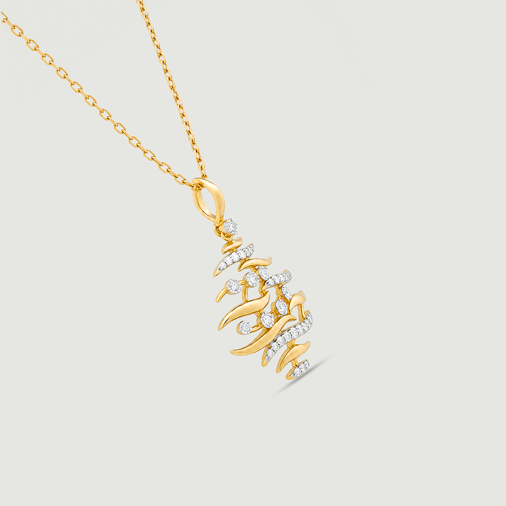 Floating Diyas Diamond Pendant,,hi-res image number null