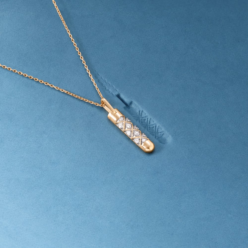 Intricate Crisscross Diamond Pendant,,hi-res image number null