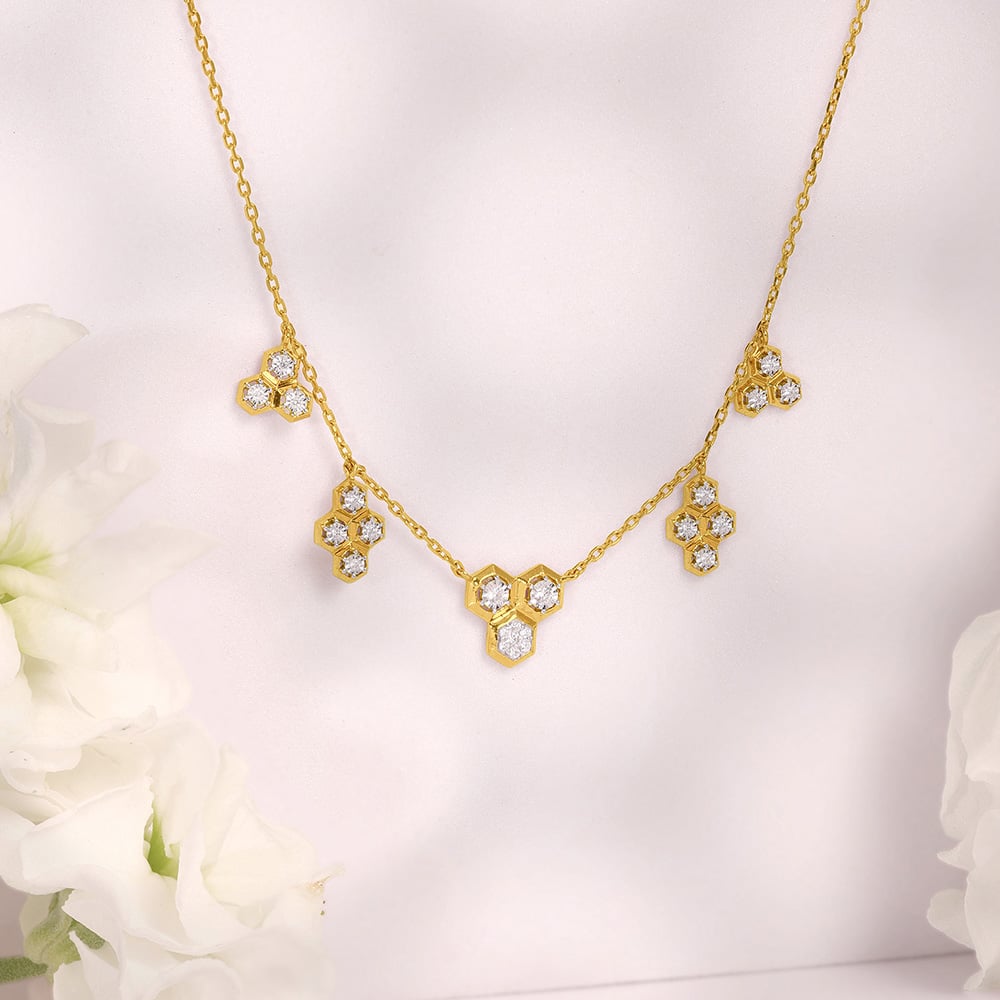 Honeycomb Harmony Diamond Necklace,,hi-res image number null