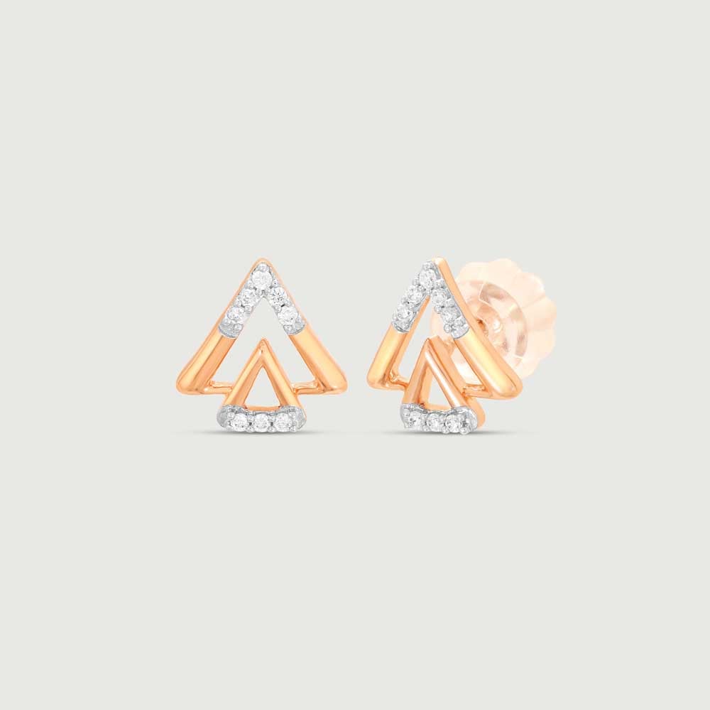 Gleam Edge Diamond Stud Earrings,,hi-res image number null