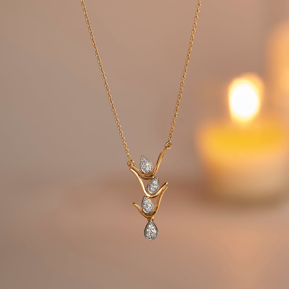 Flickering Flame Diamond Necklace,,hi-res image number null