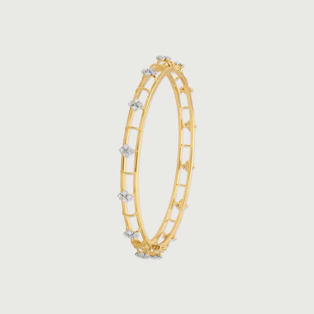 Charming Floral Diamond Bangle,,hi-res image number null