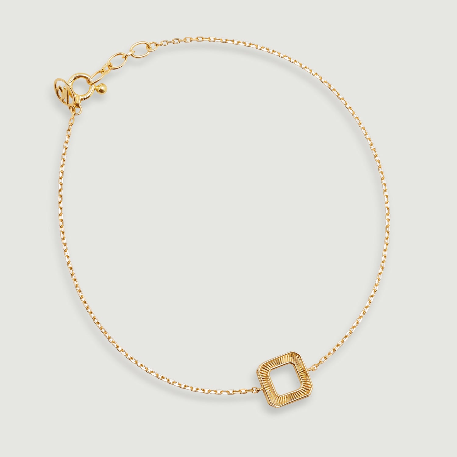 Sleek Geometric Gold Bracelet,,hi-res image number null