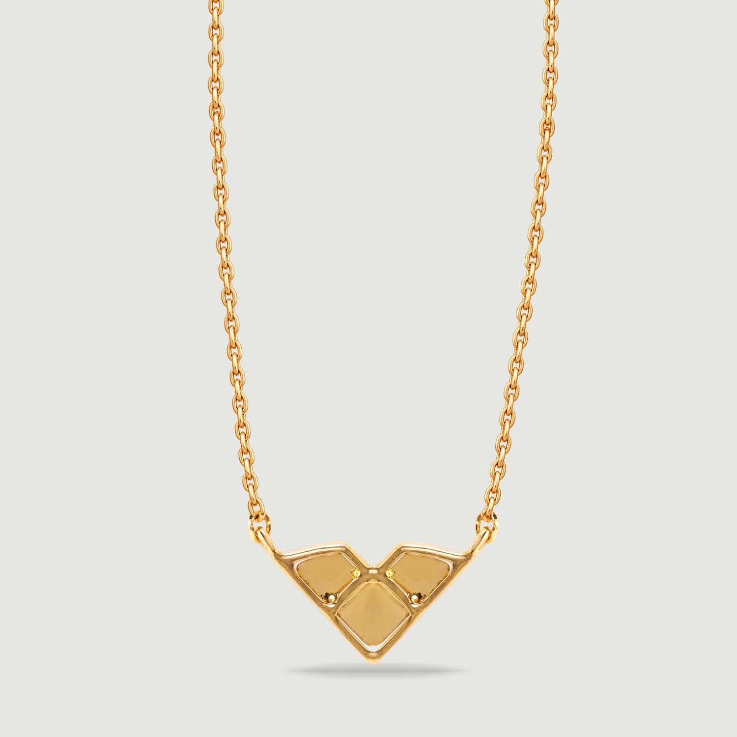 Playful Geometric Heart Gold Necklace,,hi-res image number null