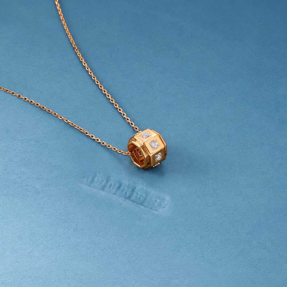 Industrial Geometric Diamond Pendant,,hi-res image number null