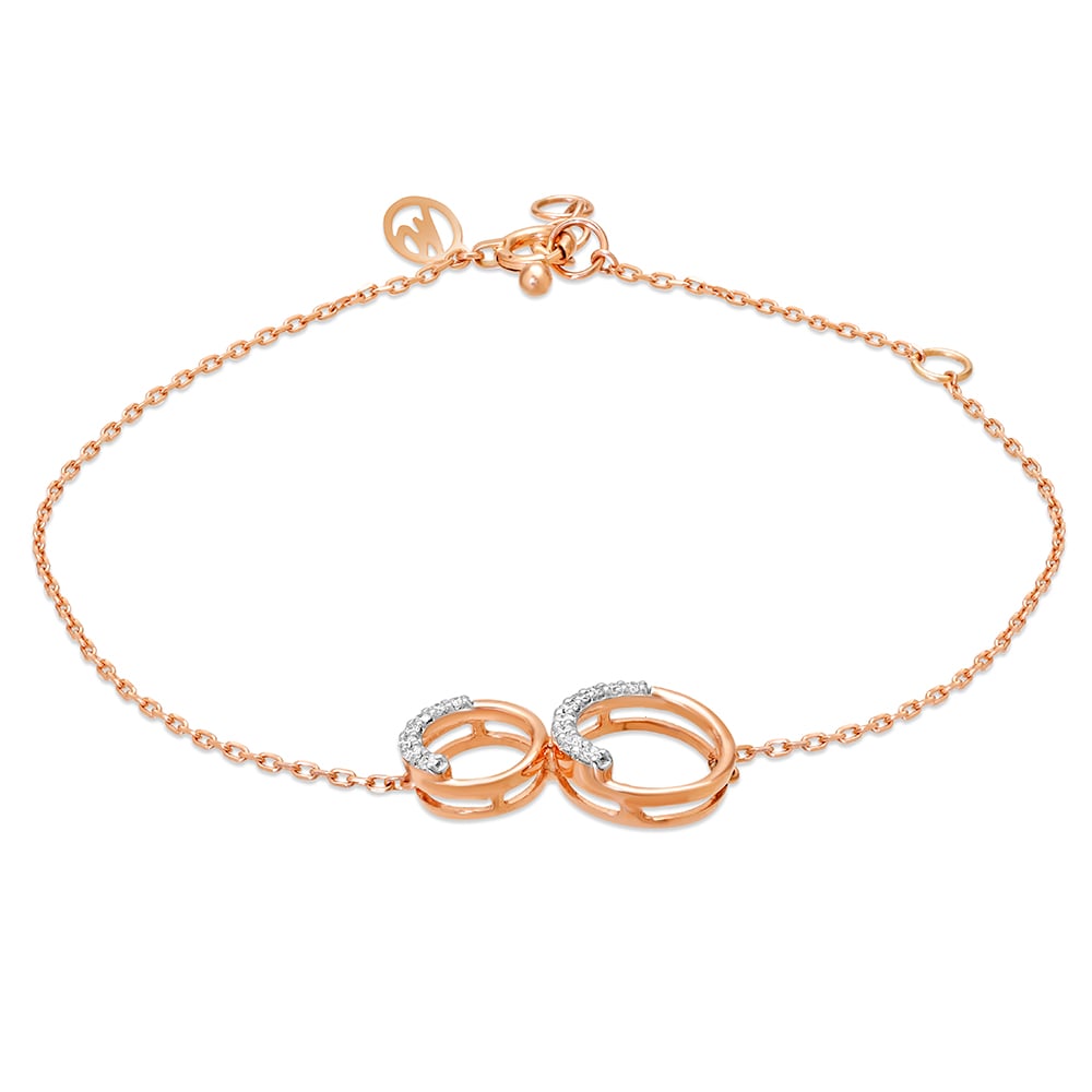 14KT Rose Gold Enthralling Circles Diamond Bracelet,,hi-res image number null