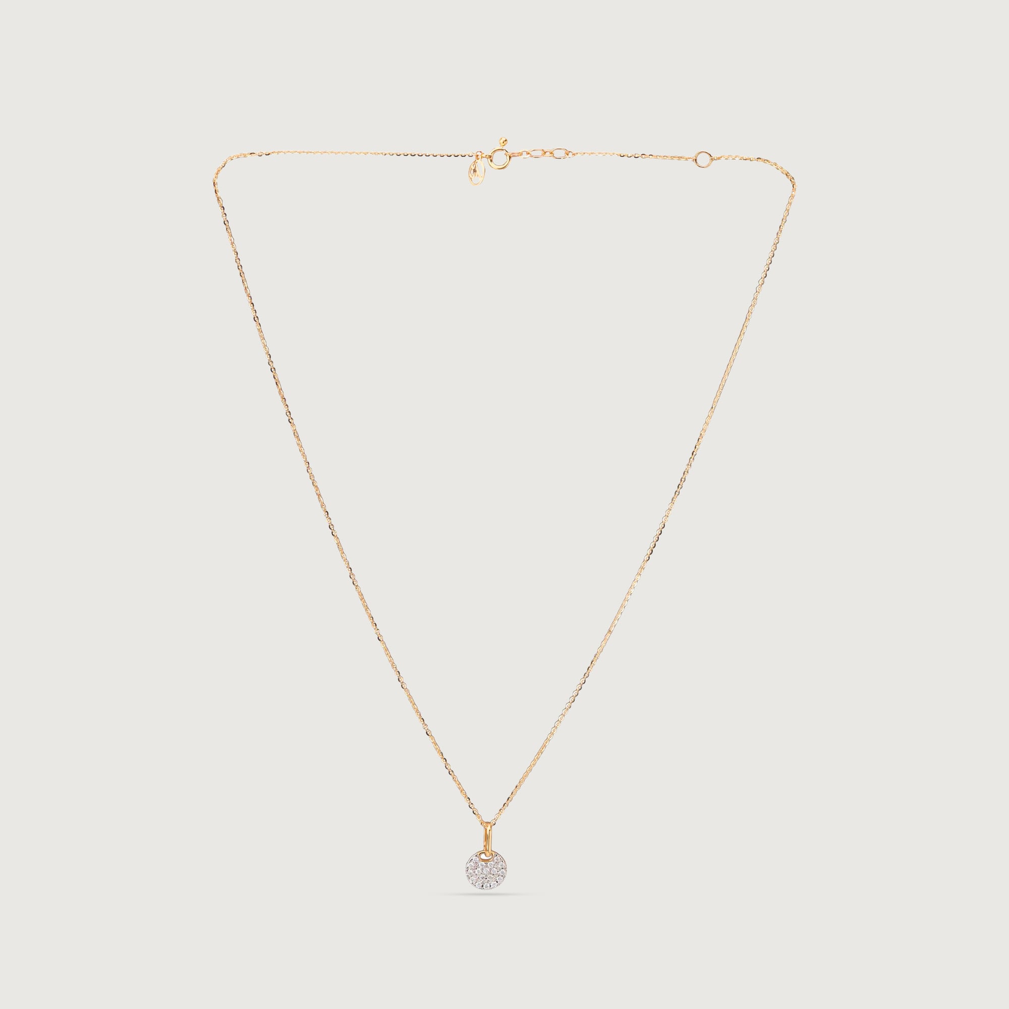 Elegant Cluster Diamond Gold Necklace,,hi-res image number null