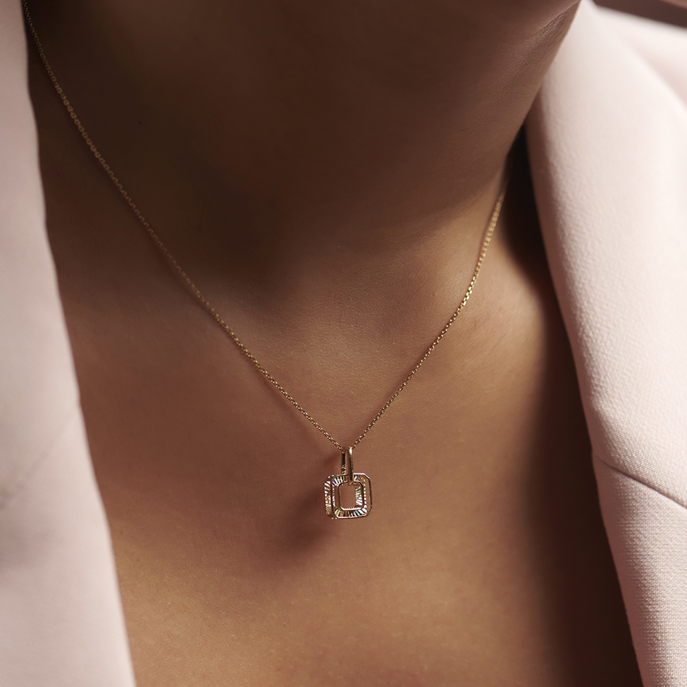 Sleek Radiant Gold Pendant,,hi-res image number null