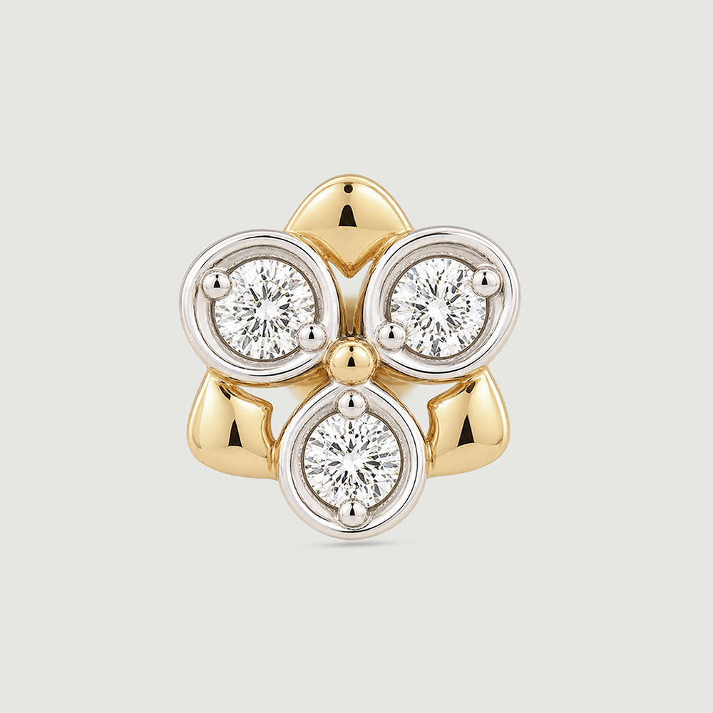 Glowing Triad Diamond Nose Pin,,hi-res image number null