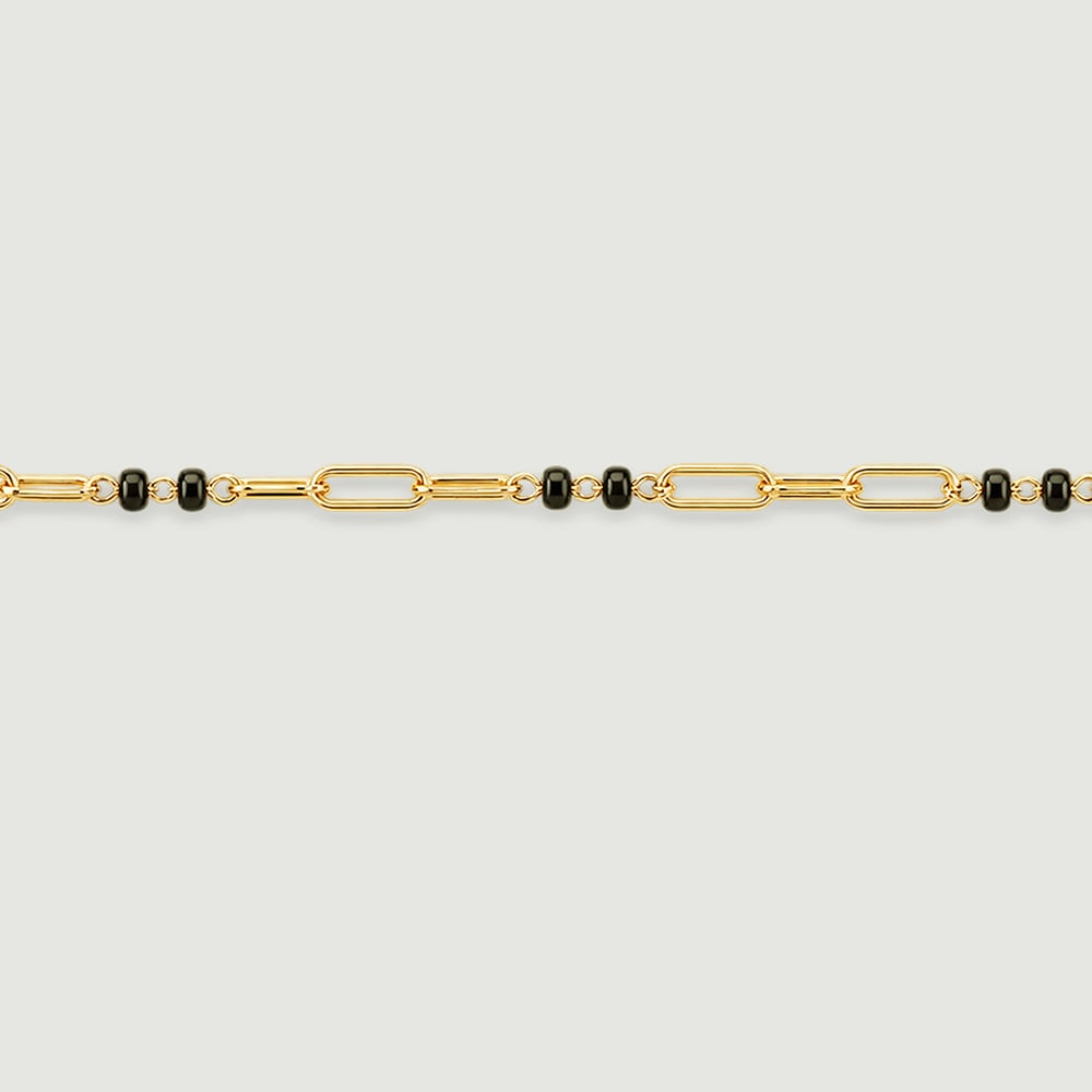 Sleek Geometric Gold Mangalsutra Bracelet,,hi-res image number null