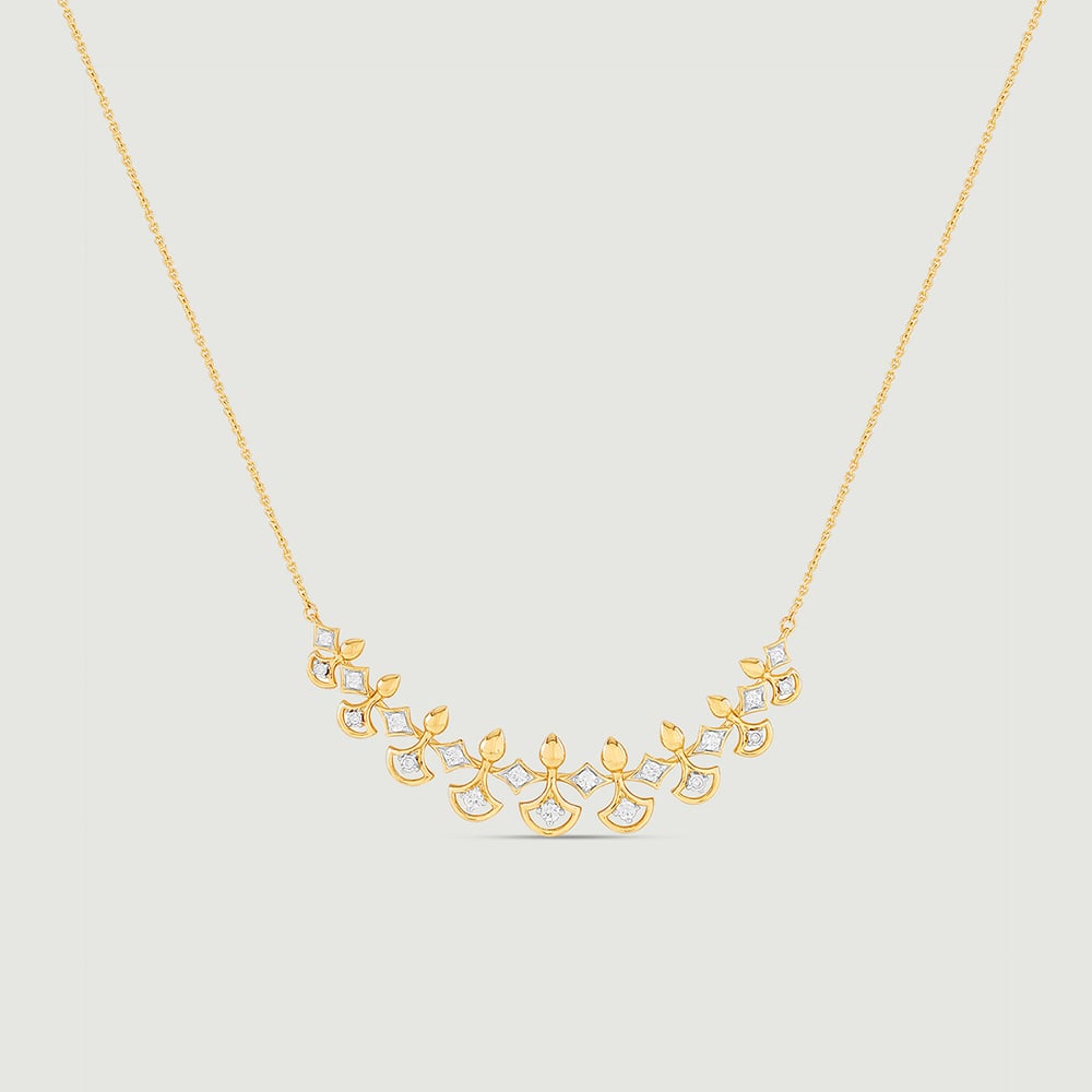 Luminous Scalloped Diamond Necklace,,hi-res image number null