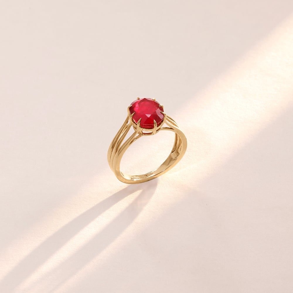 Bold Contemporary Ruby Ring,,hi-res image number null