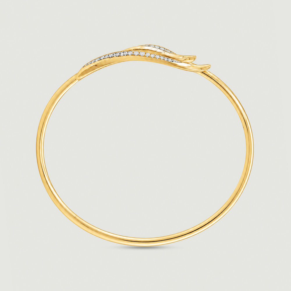 Fluid Wavelike Diamond Bangle,,hi-res image number null
