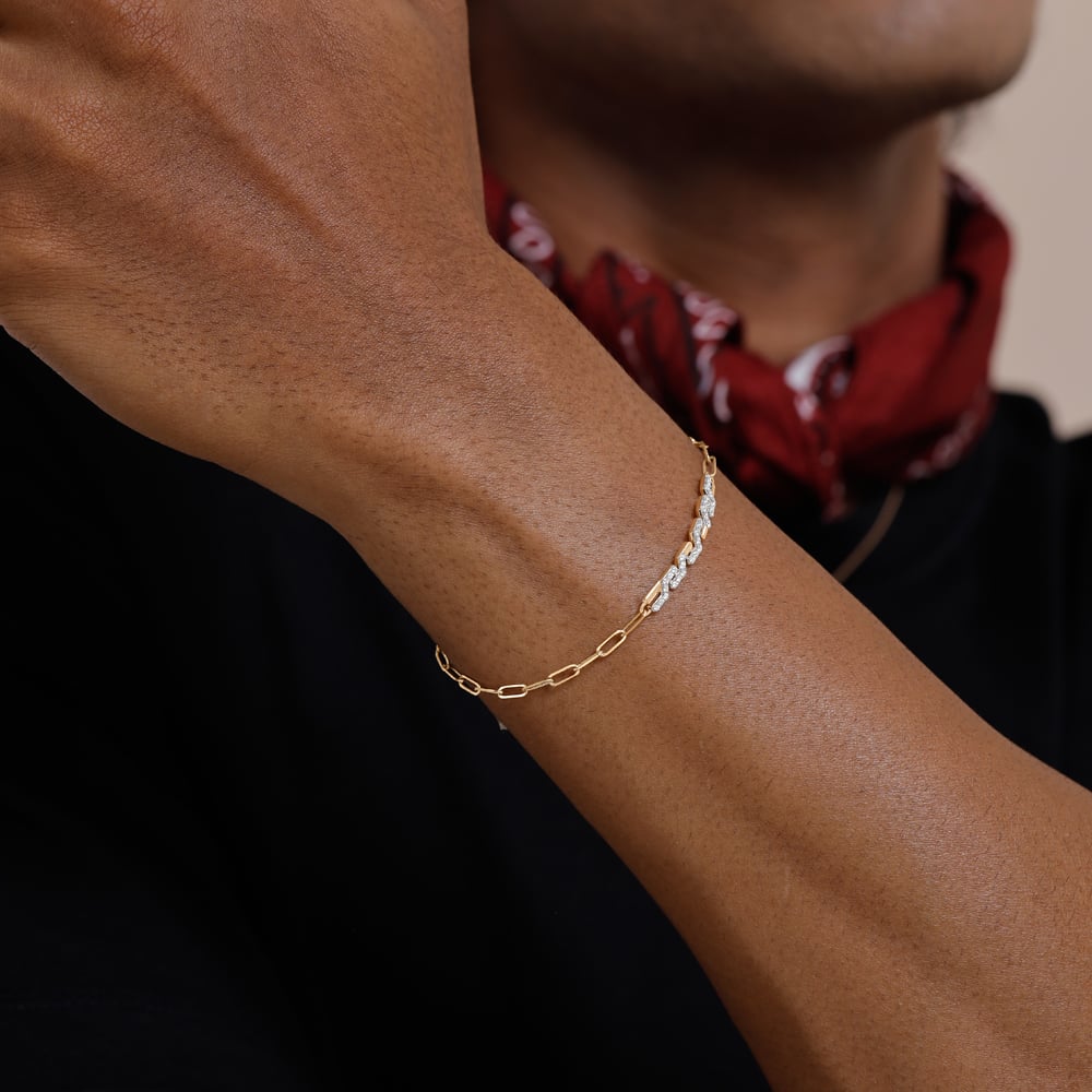 Dynamic Geometric Diamond Bracelet,,hi-res image number null