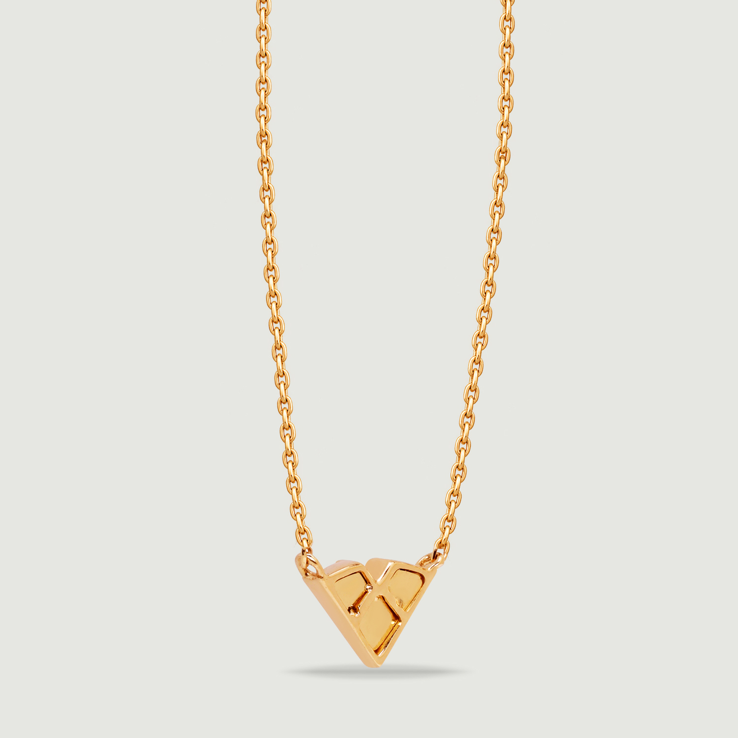 Playful Geometric Heart Gold Necklace,,hi-res image number null