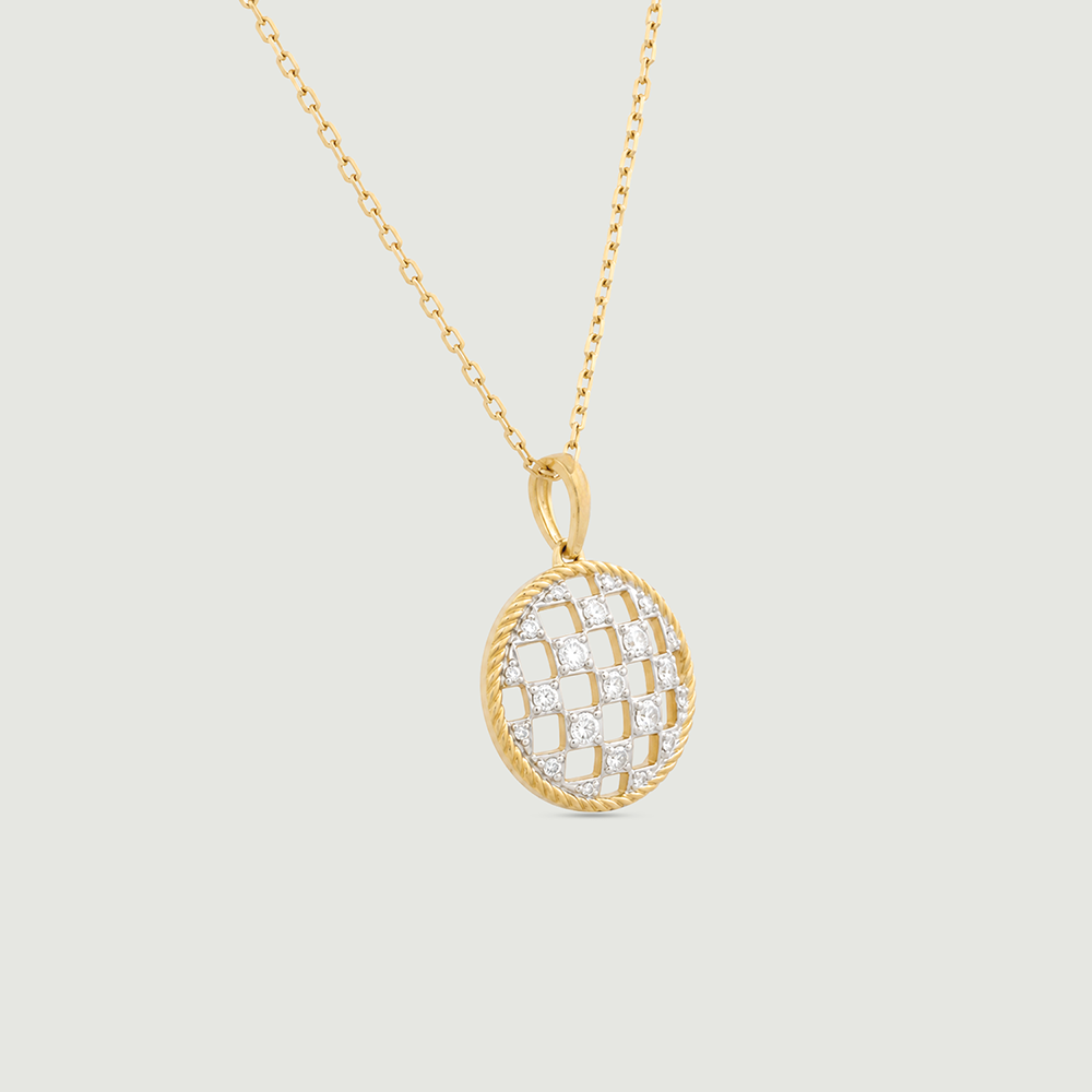Bold Geometric Gold Pendant,,hi-res image number null