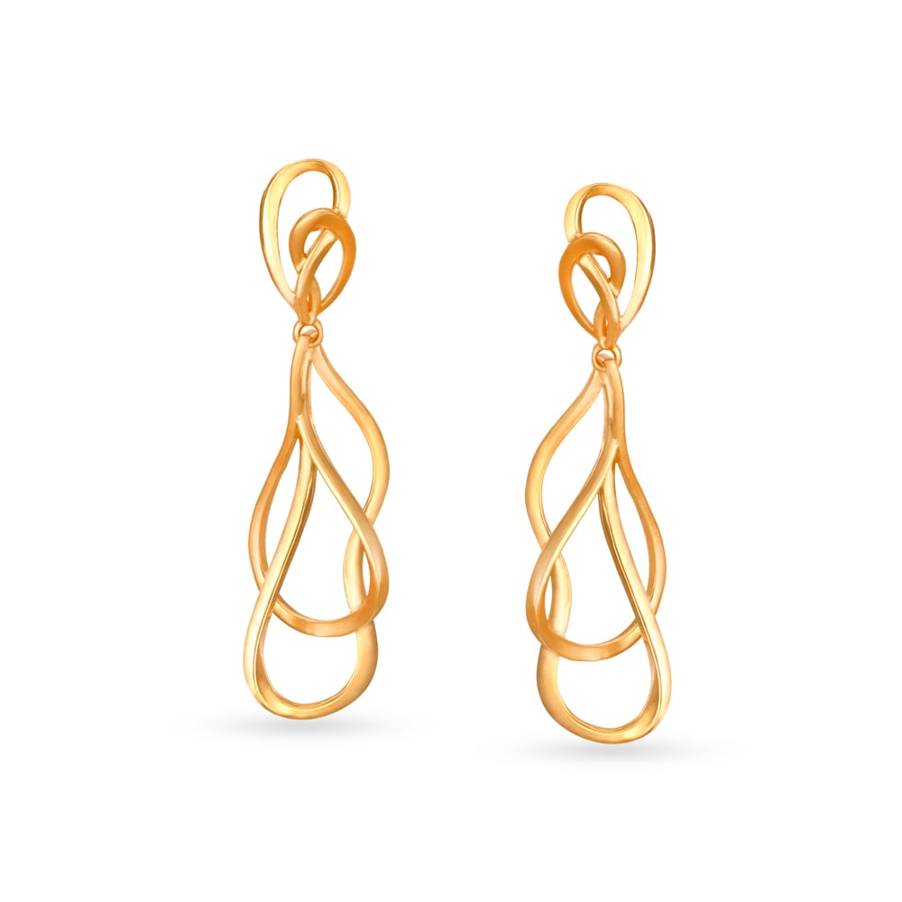 18KT Yellow Gold Music-inspired Drop Earrings,,hi-res image number null