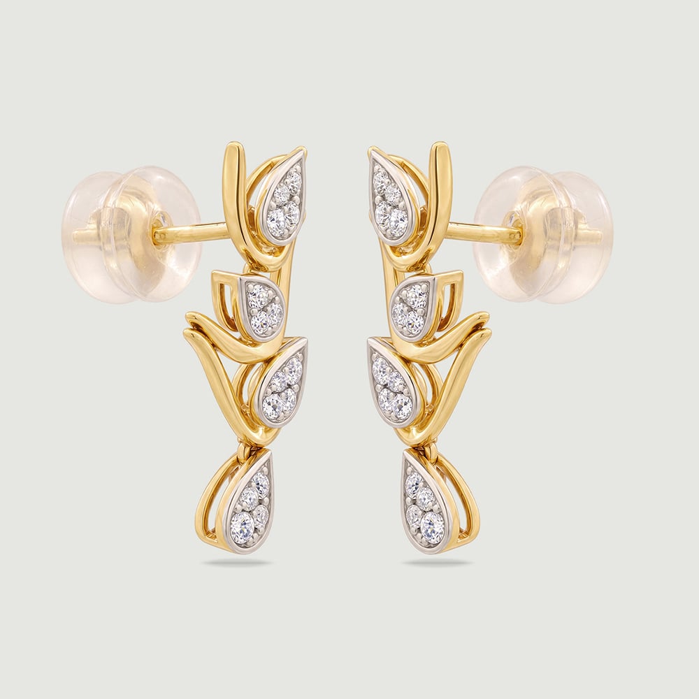 Flickering Flame Diamond Drop Earrings,,hi-res image number null