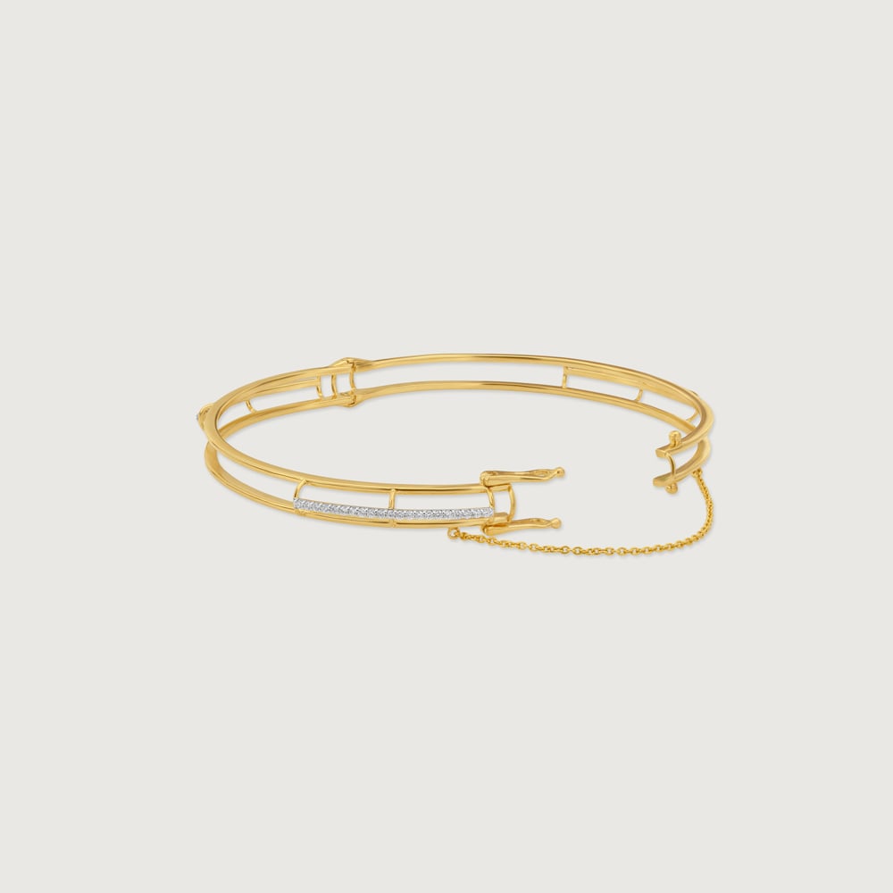 Sleek Linear Diamond Bangle,,hi-res image number null