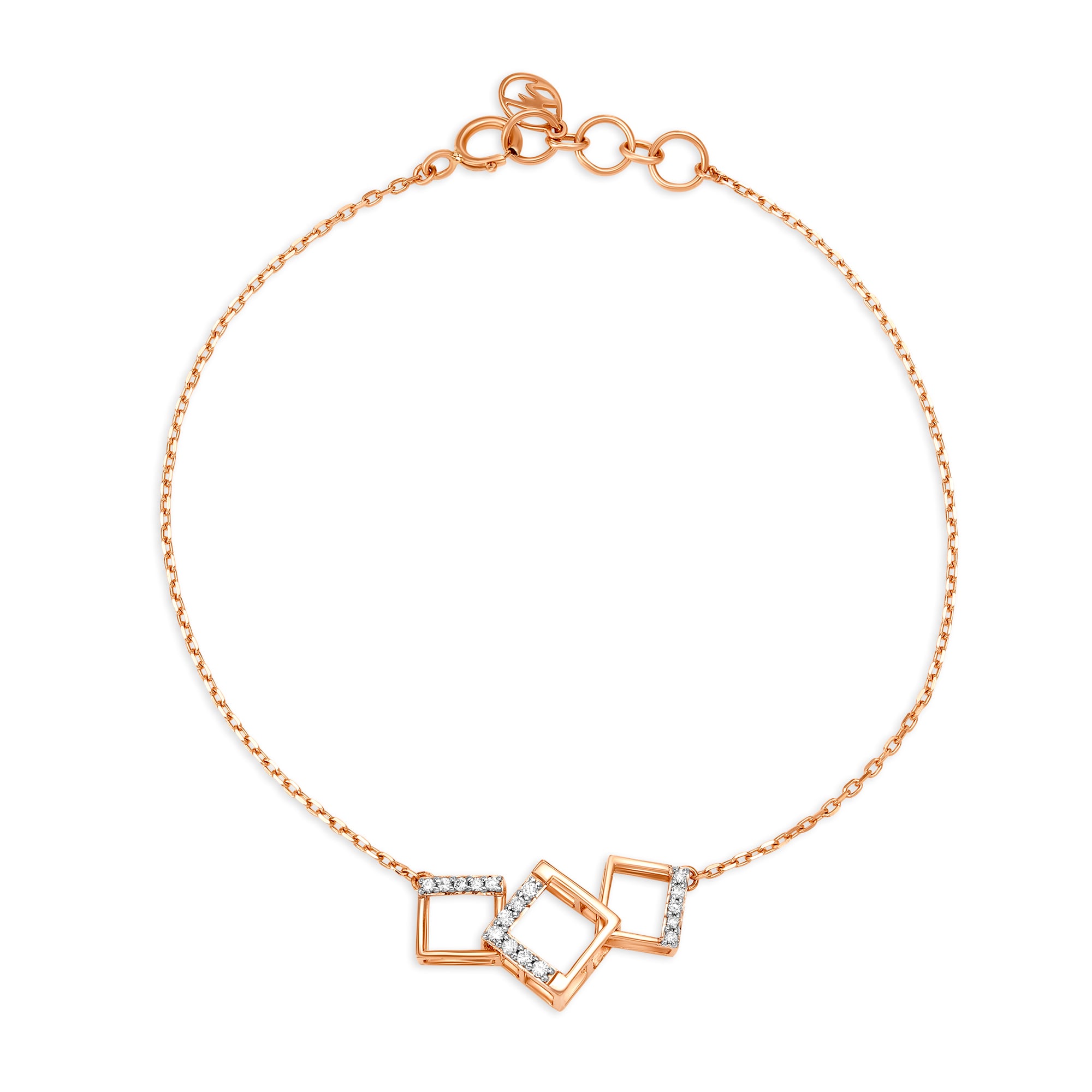 14KT Rose Gold Diamond Bracelet,,hi-res image number null