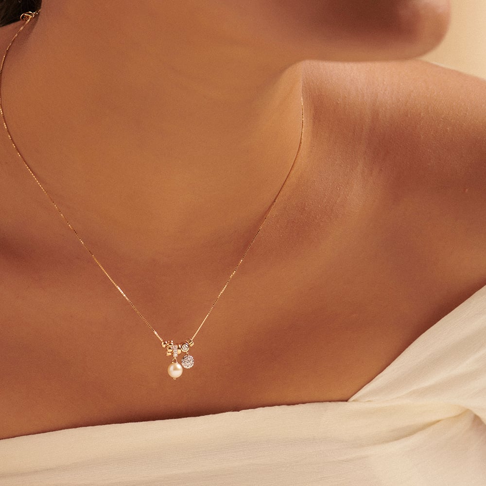 Playful Luminous Diamond Charm Necklace,,hi-res image number null