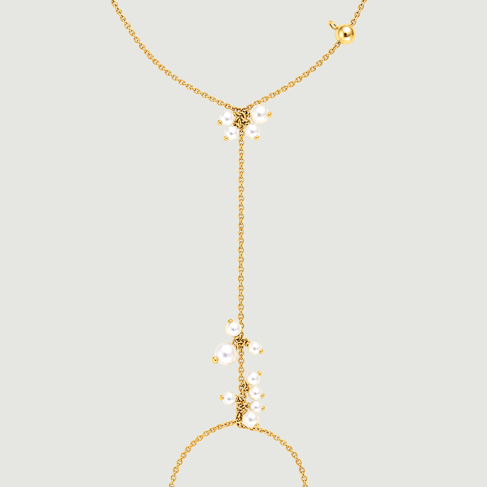 Delicate Luminous Pearl Hand Chain,,hi-res image number null