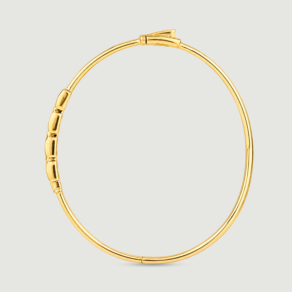 Refined Geometric Gold Bangle,,hi-res image number null