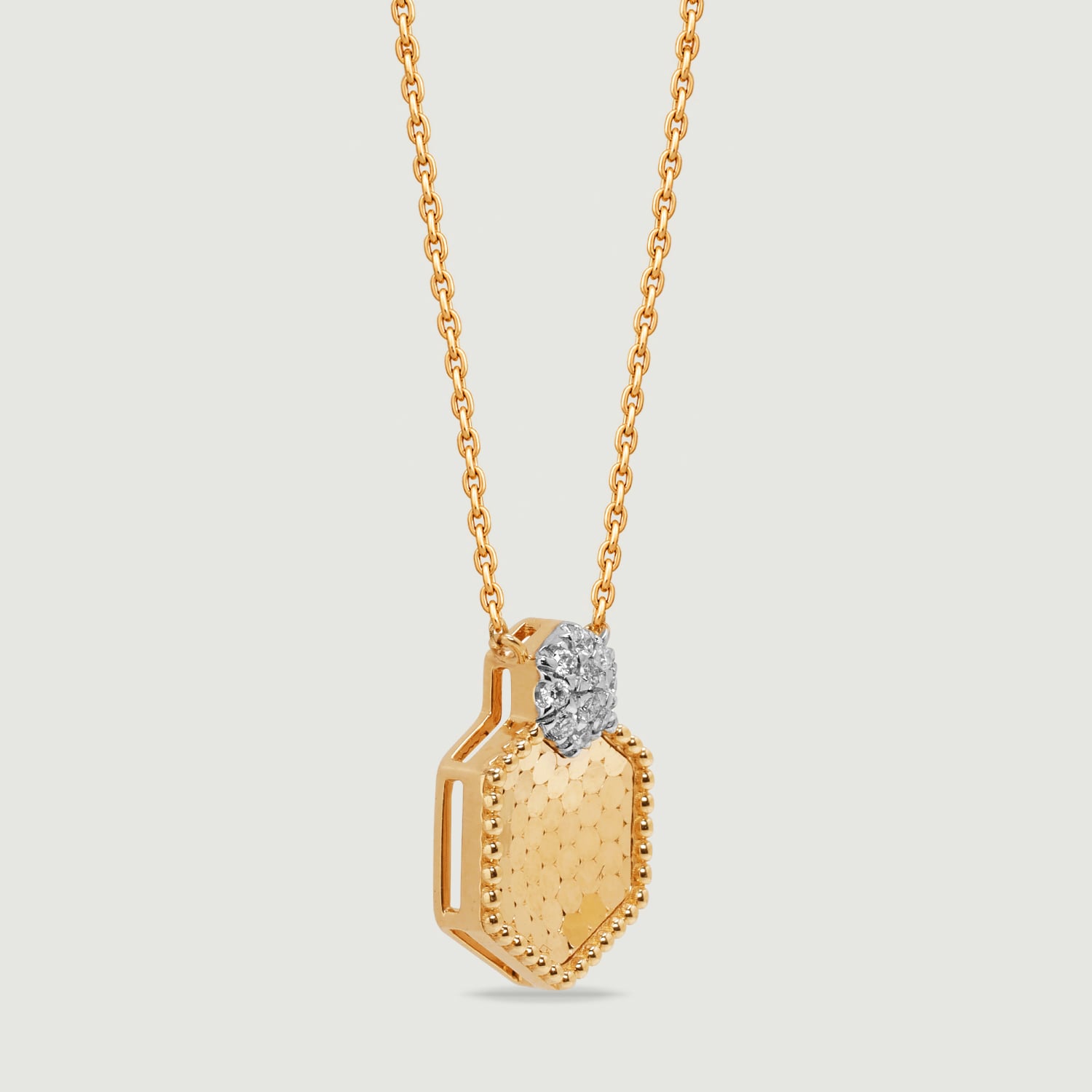 Luminous Hexagonal Diamond Necklace,,hi-res image number null