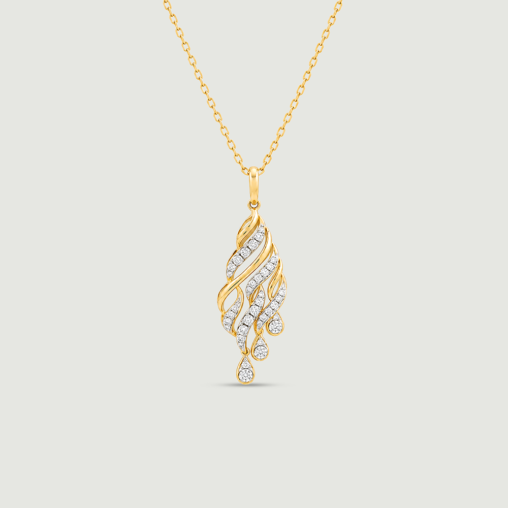 Luminous Rippling Diamond Pendant,,hi-res image number null